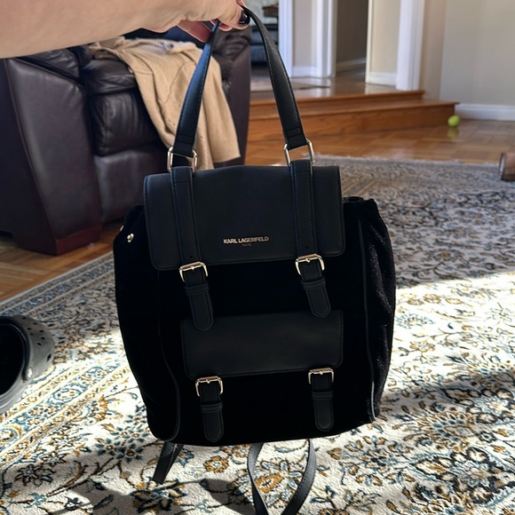 karl lagerfeld backpack mini Women's Maybelle | Black Made of 100% polyester NWT Karl Lagerfeld Paris Mini